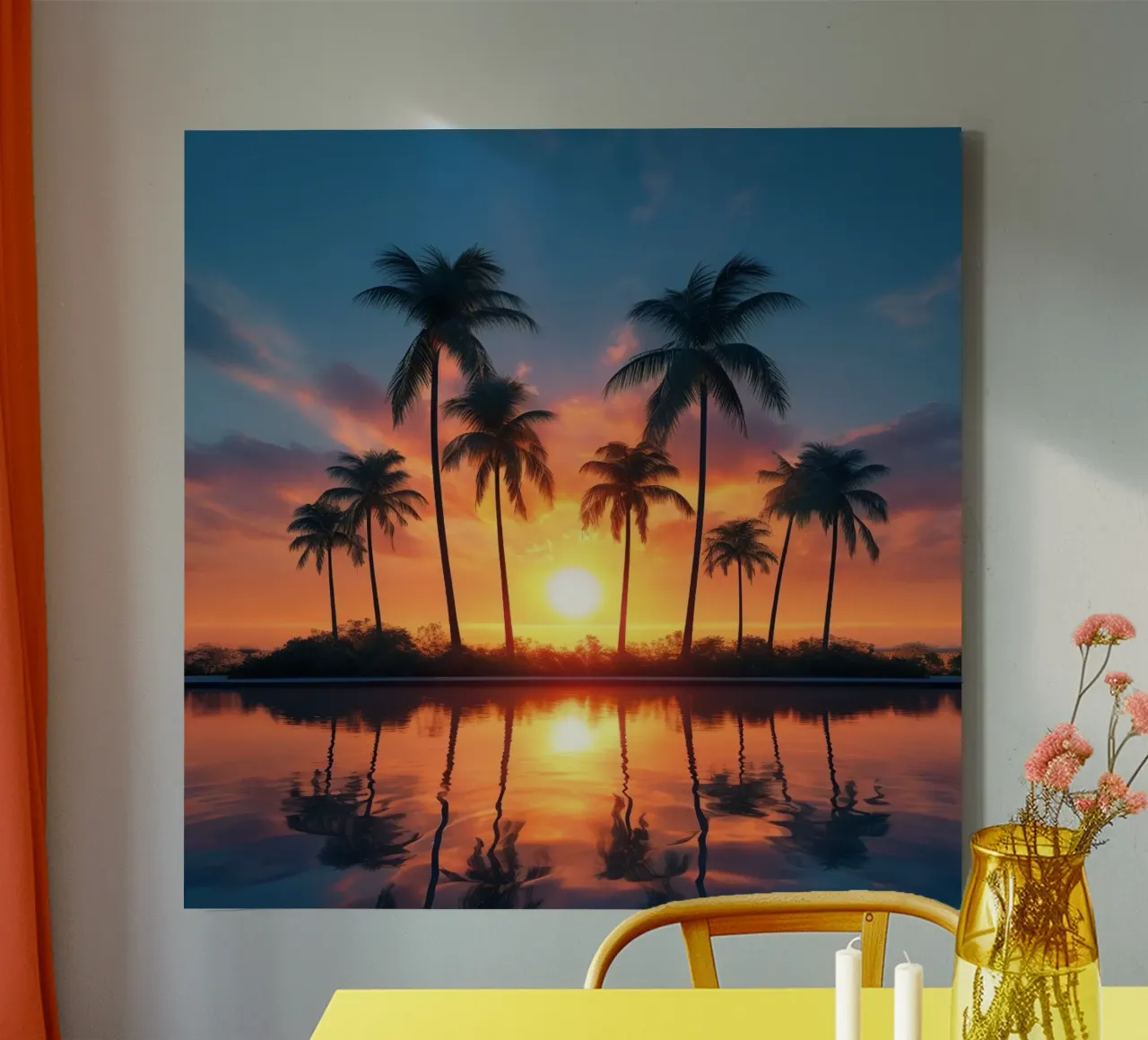 Orizzonte d'oro tela con Cornice a cassetta da PhotoVibe Decor