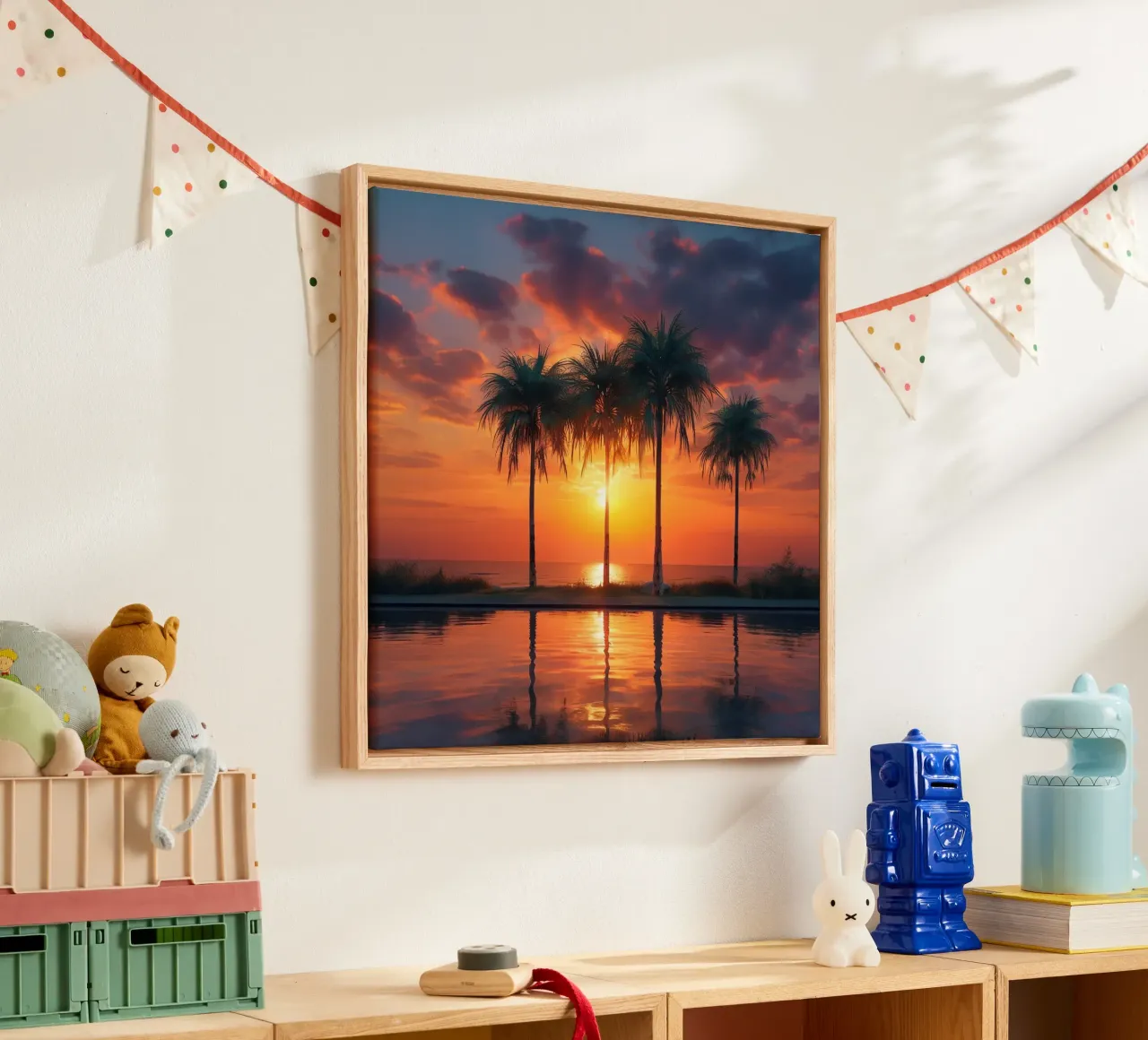 Orizzonte d'oro tela con Cornice a cassetta da PhotoVibe Decor