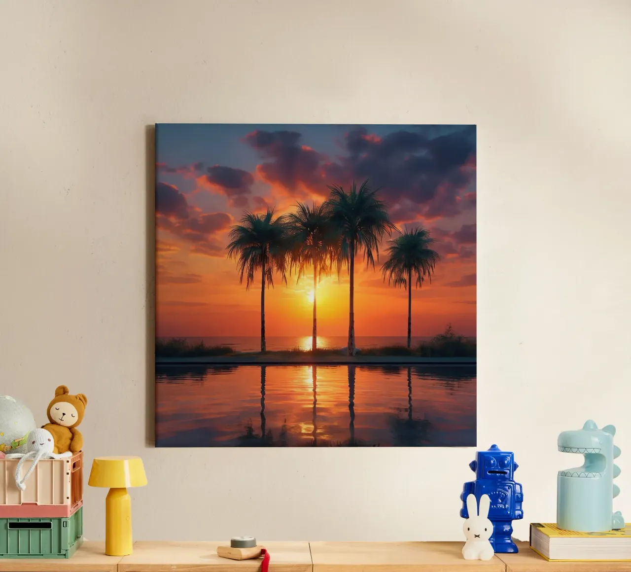 Orizzonte d'oro tela con Cornice a cassetta da PhotoVibe Decor