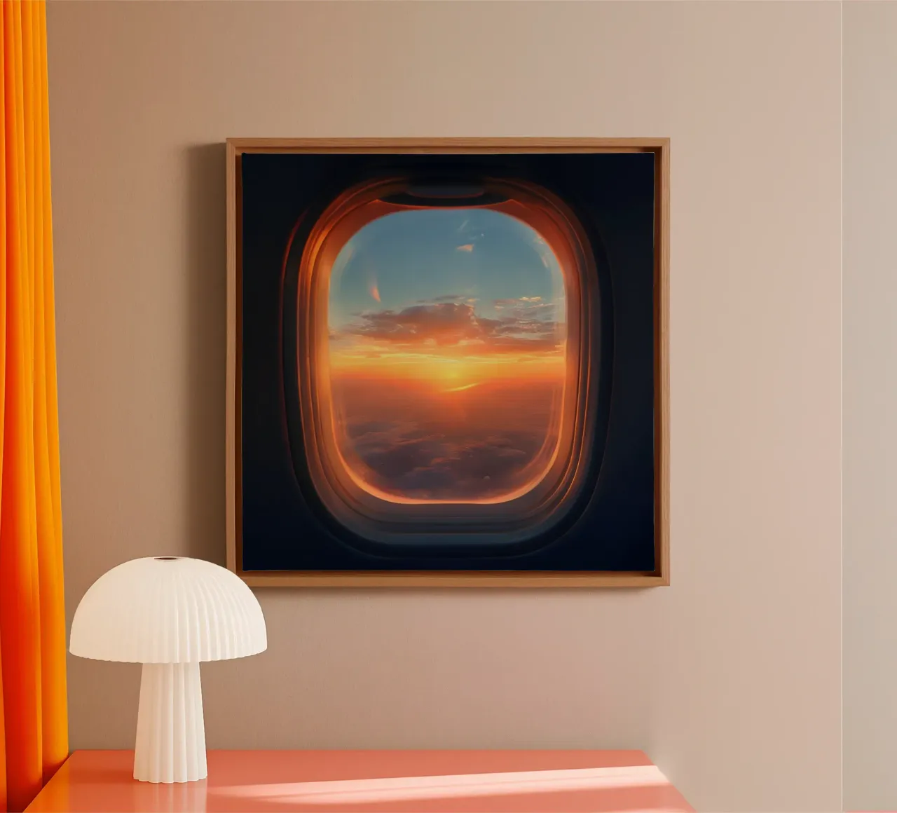 Orizzonte d'oro tela con Cornice a cassetta da PhotoVibe Decor