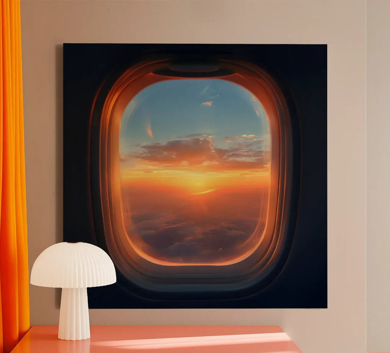 Orizzonte d'oro tela con Cornice a cassetta da PhotoVibe Decor