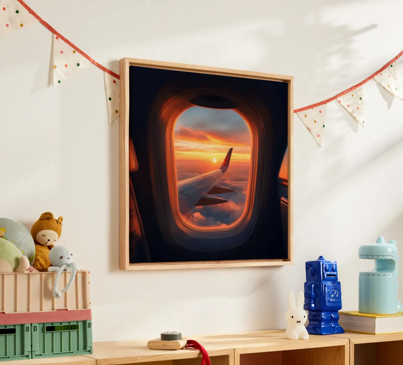Orizzonte d'oro tela con Cornice a cassetta da PhotoVibe Decor