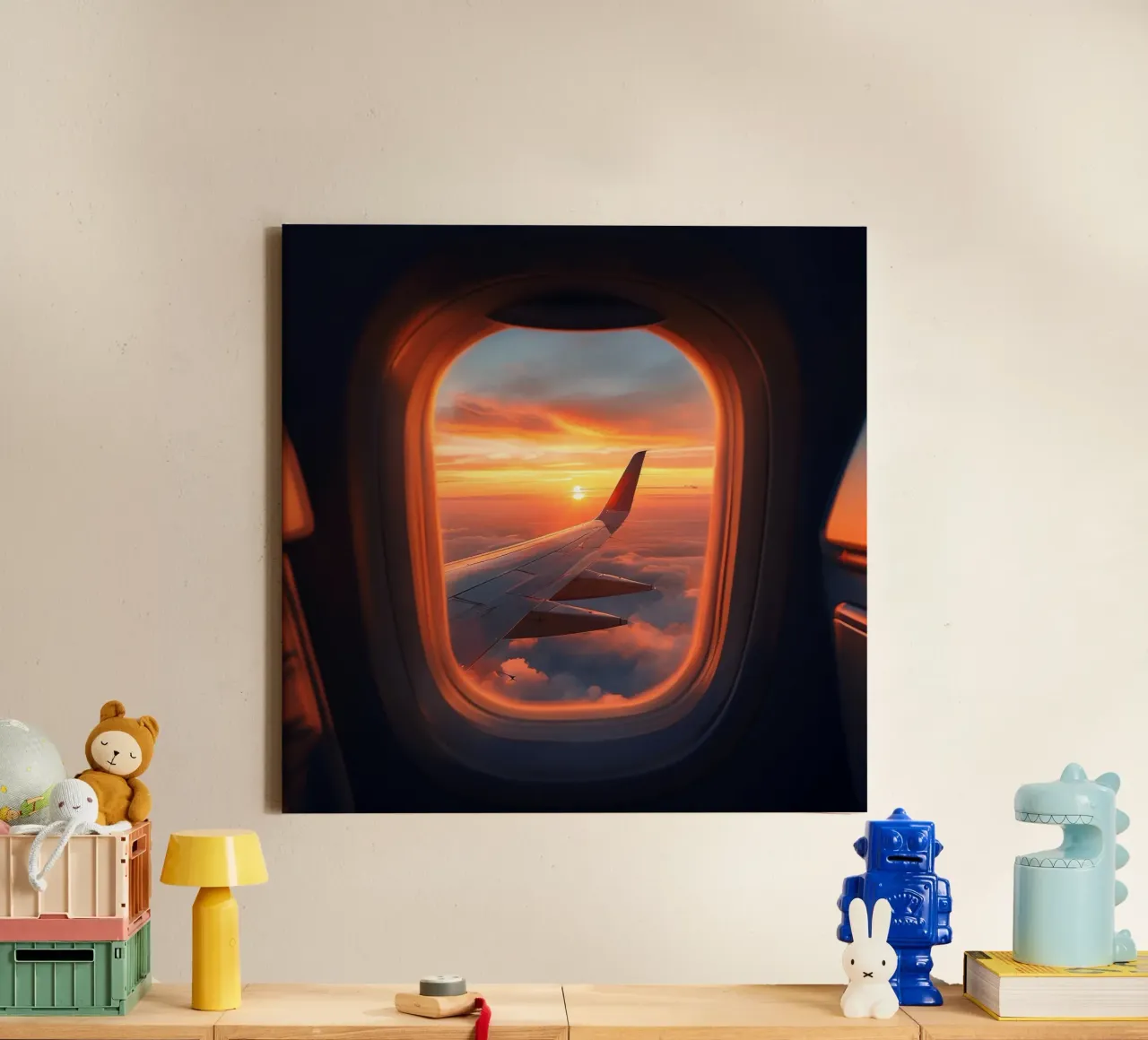 Orizzonte d'oro tela con Cornice a cassetta da PhotoVibe Decor
