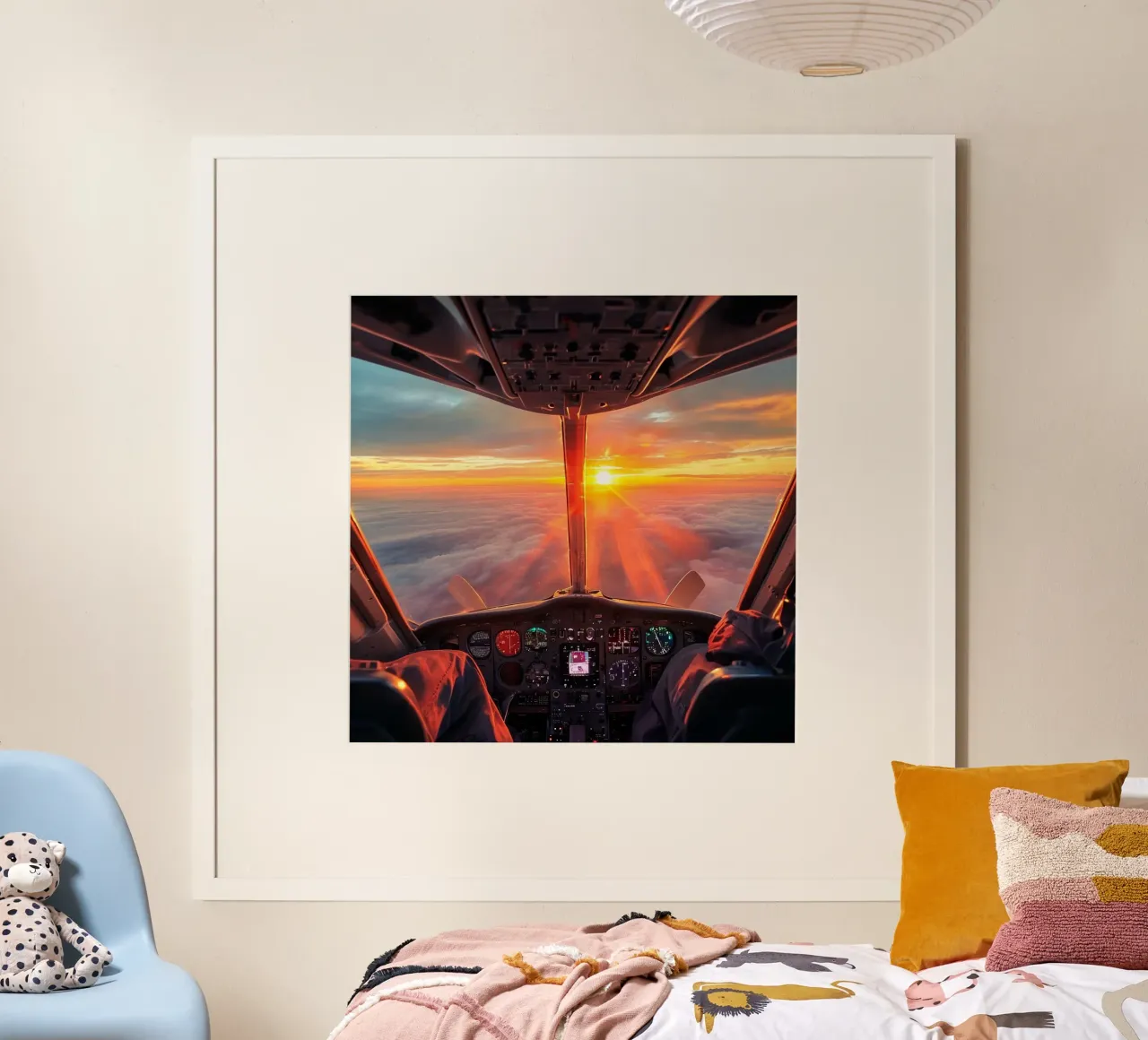 Orizzonte d'oro poster da PhotoVibe Decor