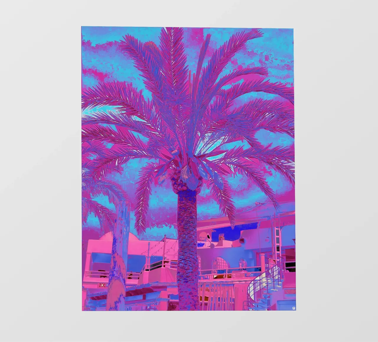 Palme in Pink telo in pvc da Nica Colorie