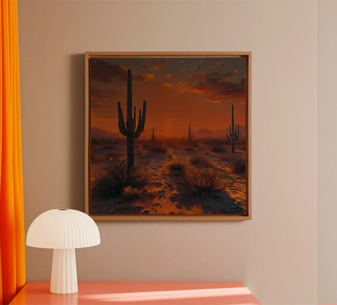 Orizzonte d'oro tela con Cornice a cassetta da PhotoVibe Decor