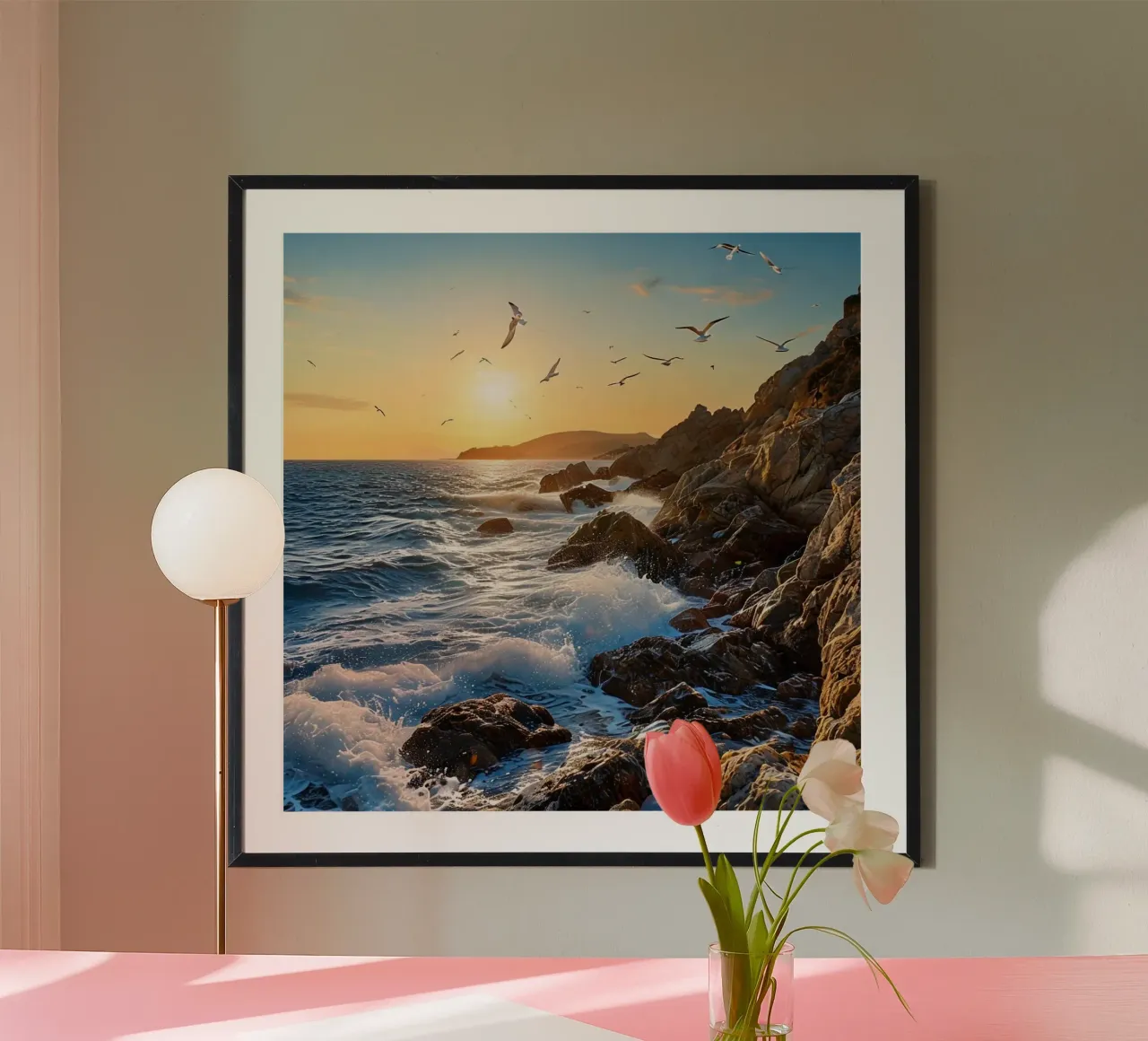 Orizzonte d'oro poster da PhotoVibe Decor