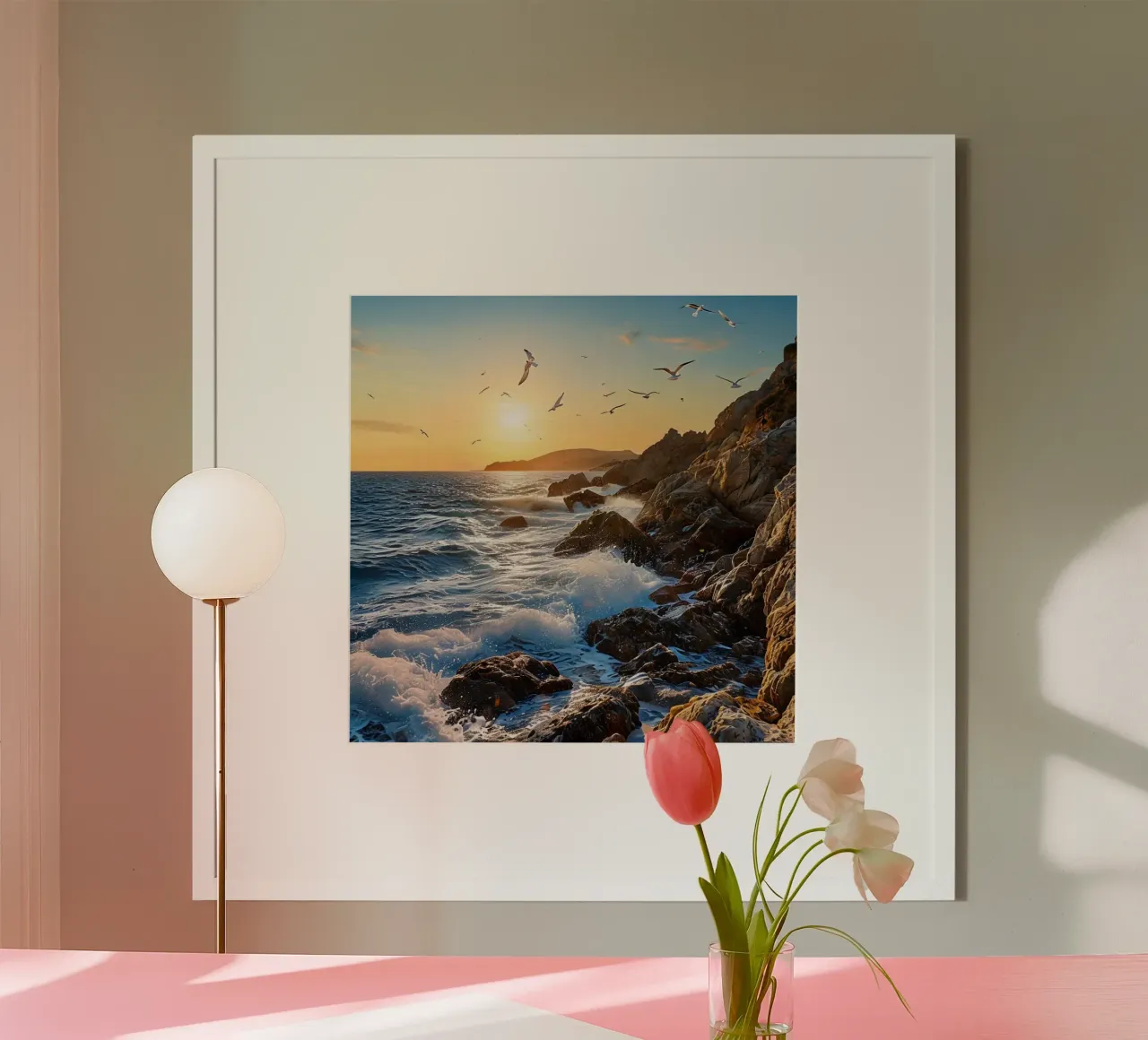 Orizzonte d'oro poster da PhotoVibe Decor
