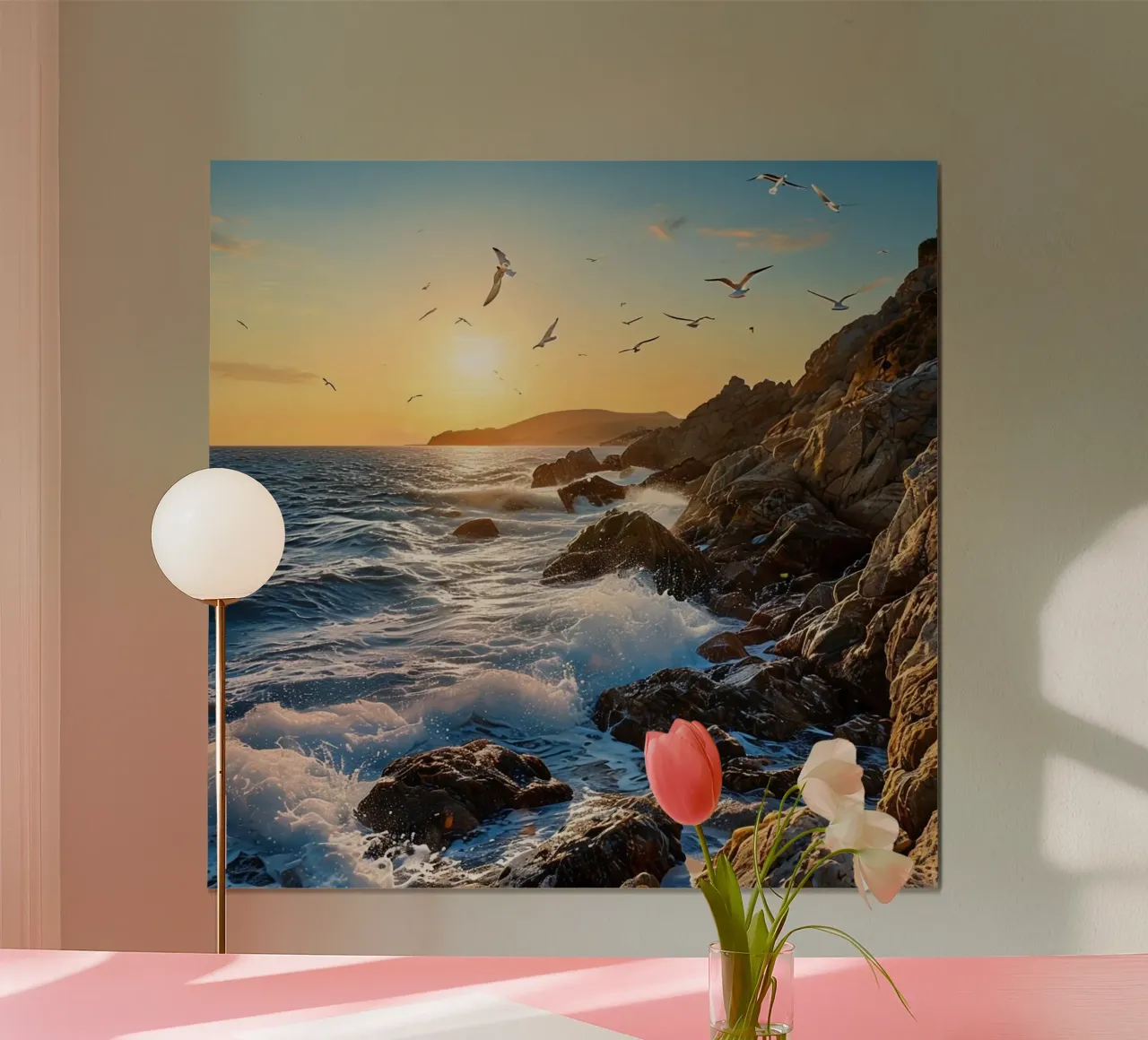 Orizzonte d'oro poster da PhotoVibe Decor