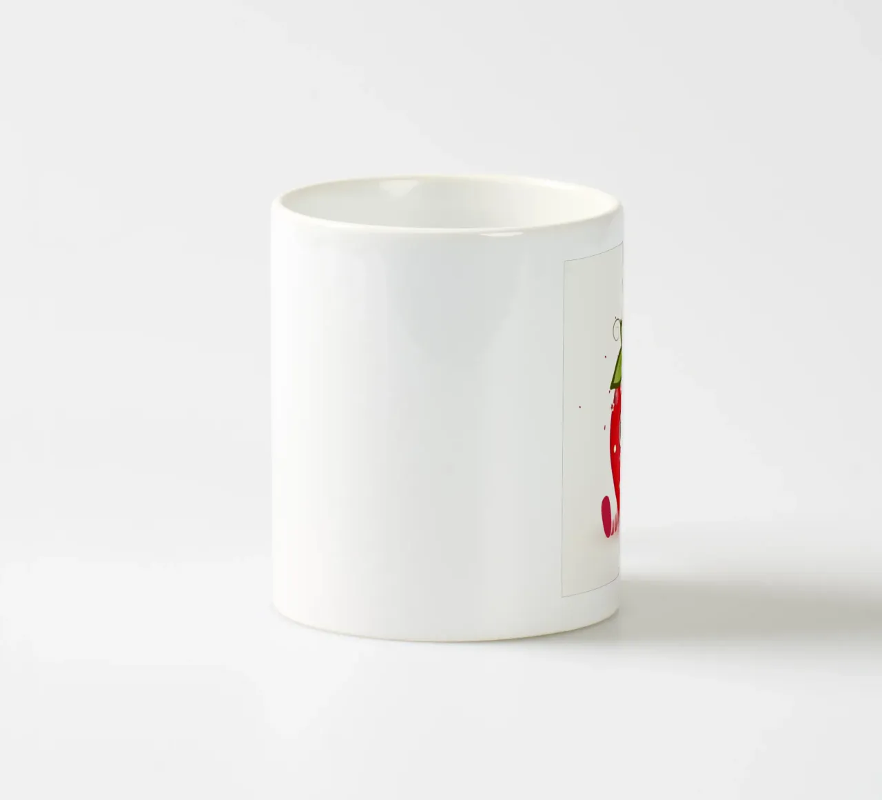 Figurina kawaii di fragola dolce con fiori tazza in ceramica da namosh