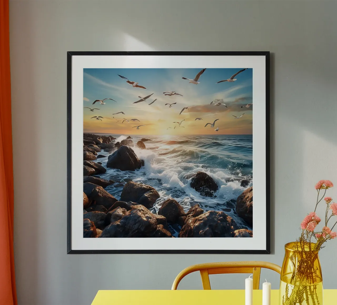 Orizzonte d'oro poster da PhotoVibe Decor