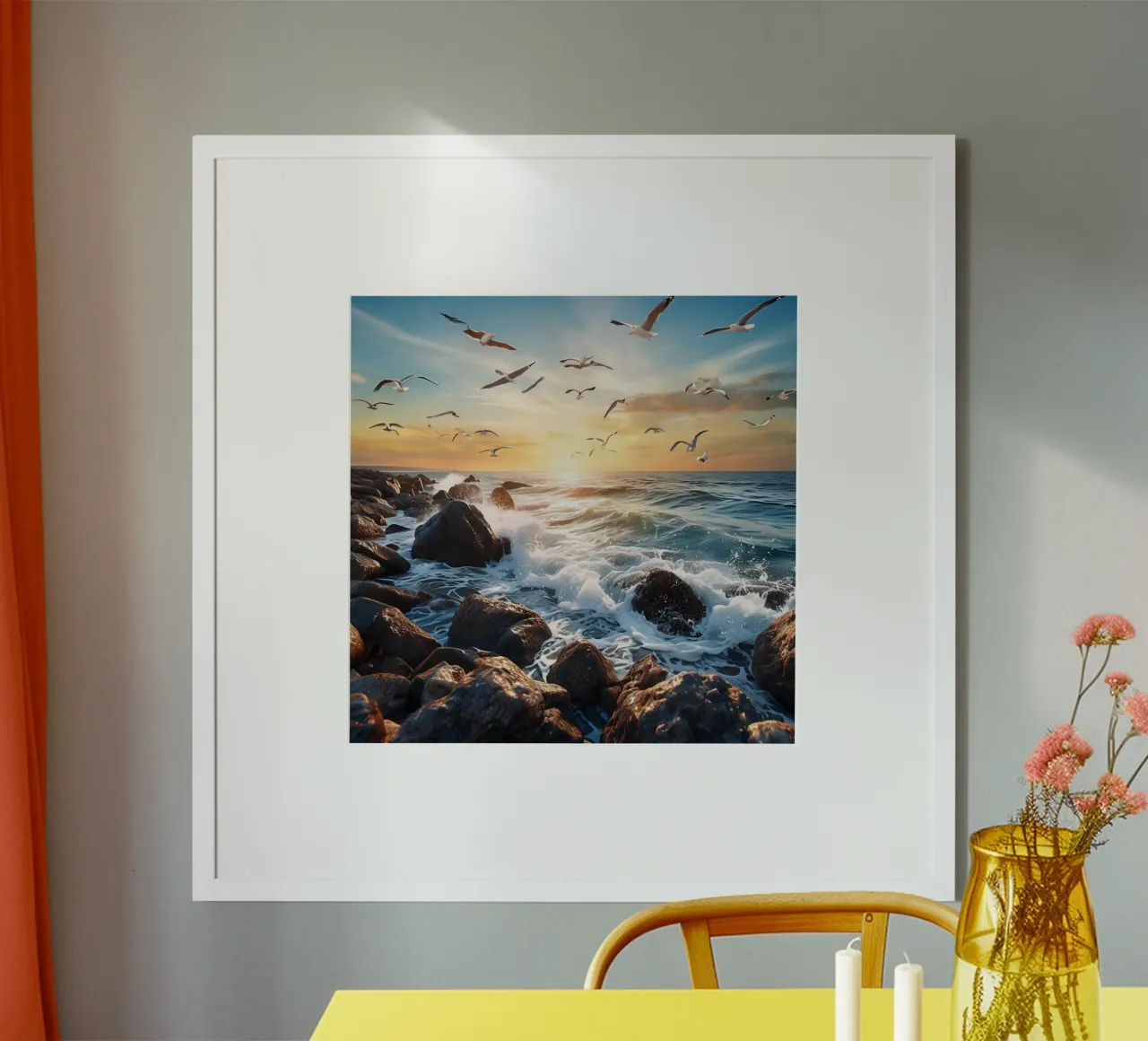Orizzonte d'oro poster da PhotoVibe Decor