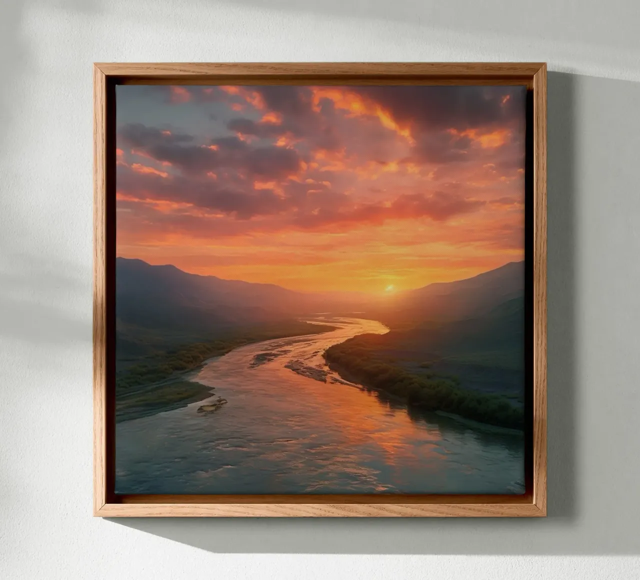 Orizzonte d'oro tela con Cornice a cassetta da PhotoVibe Decor