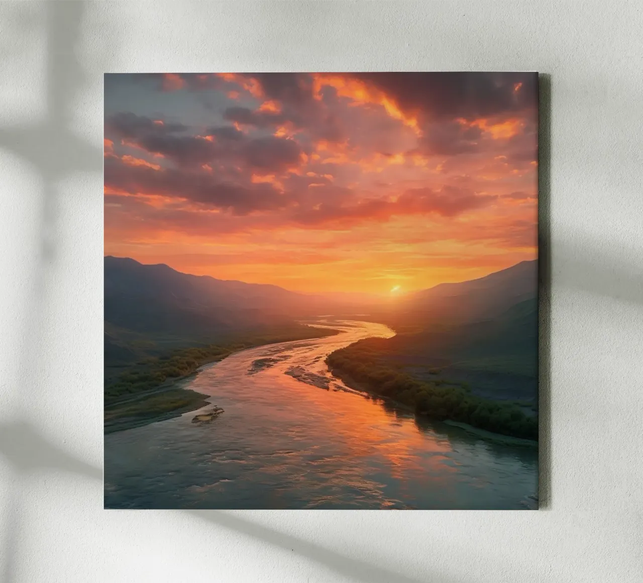 Orizzonte d'oro tela con Cornice a cassetta da PhotoVibe Decor