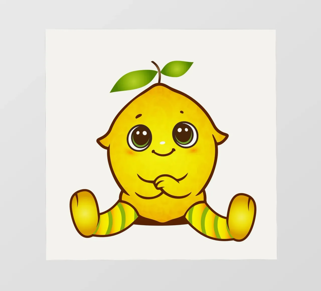 Allegro limone come simpatica figura kawaii telo in pvc da namosh