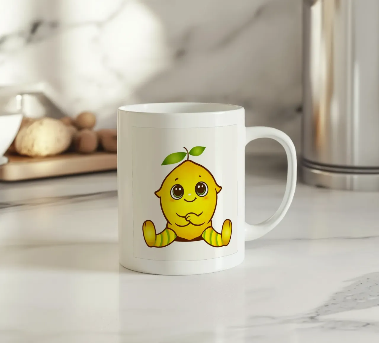 Allegro limone come simpatica figura kawaii tazza in ceramica da namosh