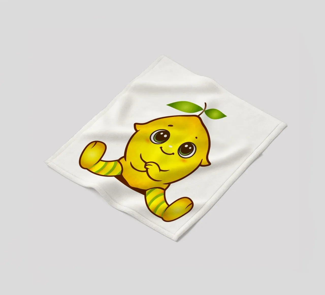 Allegro limone come simpatica figura kawaii coperta in pile da namosh