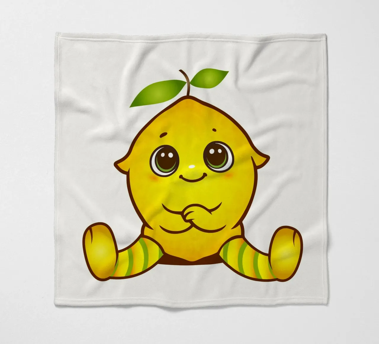 Allegro limone come simpatica figura kawaii coperta in pile da namosh