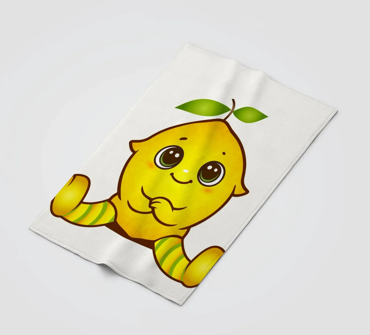 Allegro limone come simpatica figura kawaii coperta in pile da namosh