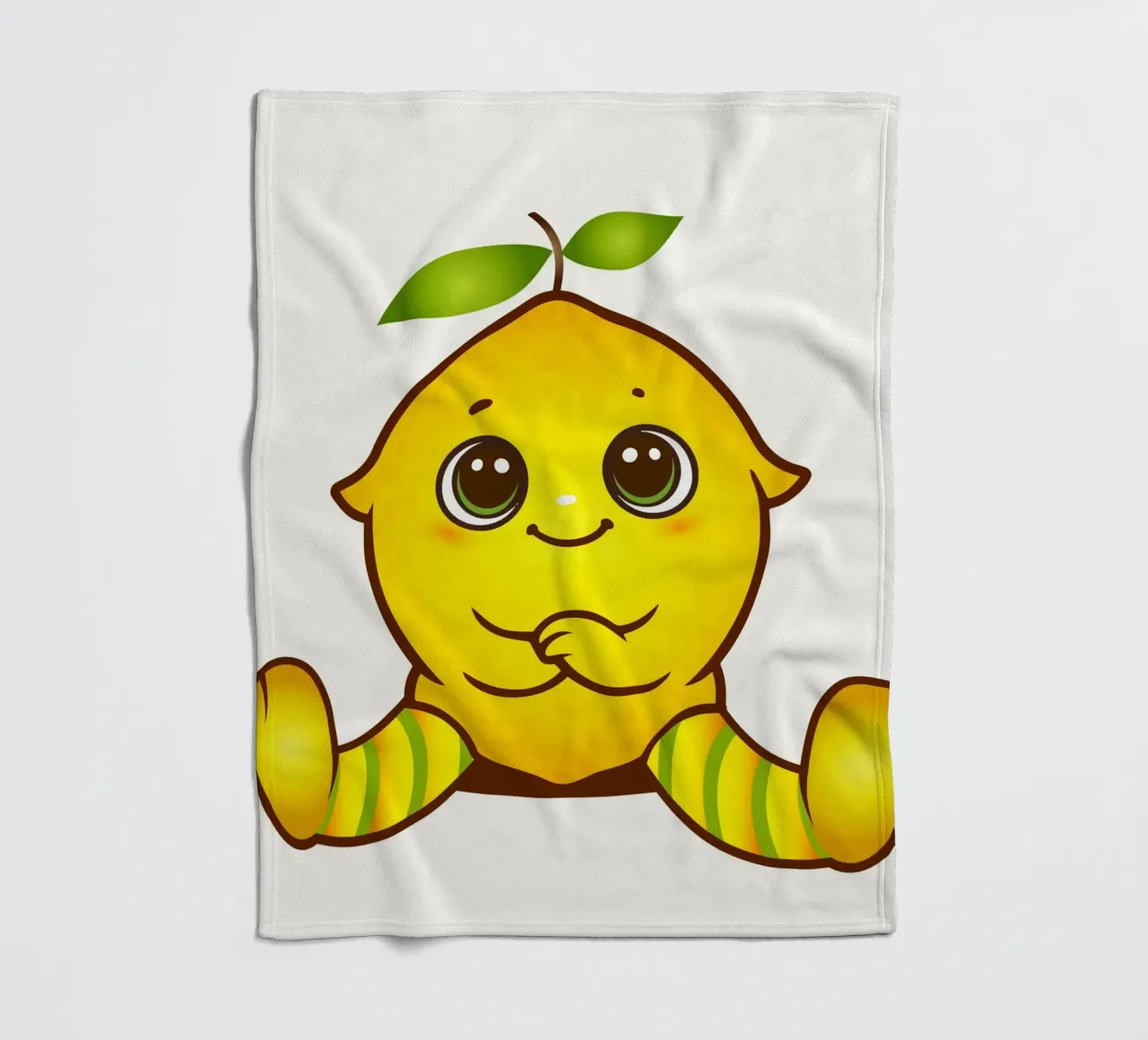 Allegro limone come simpatica figura kawaii coperta in pile da namosh