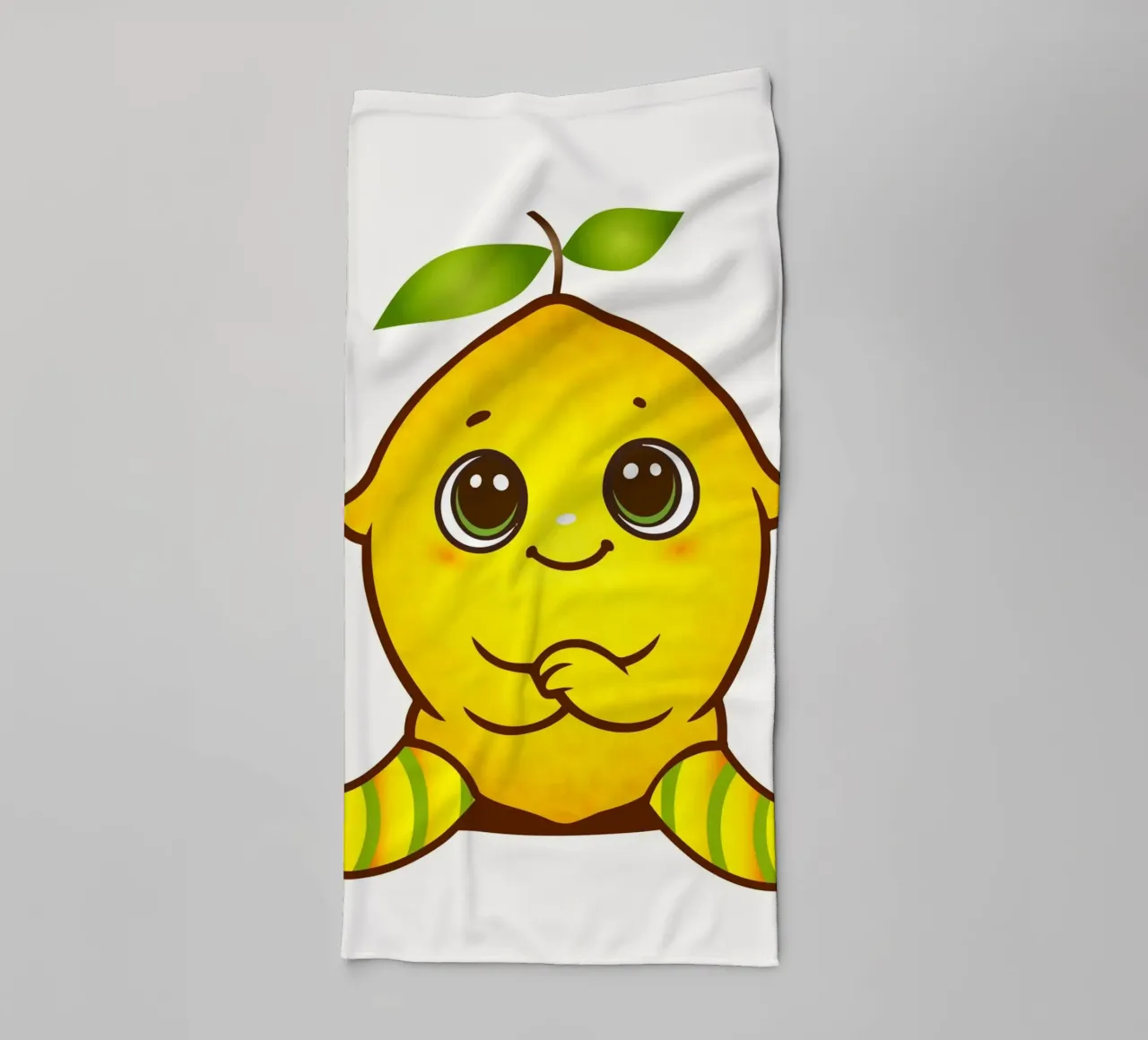 Allegro limone come simpatica figura kawaii asciugamano da bagno da namosh