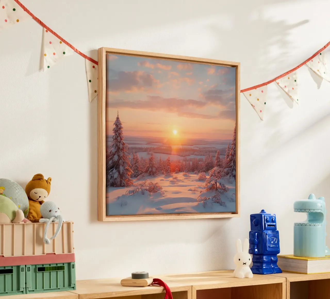 Orizzonte d'oro tela con Cornice a cassetta da PhotoVibe Decor