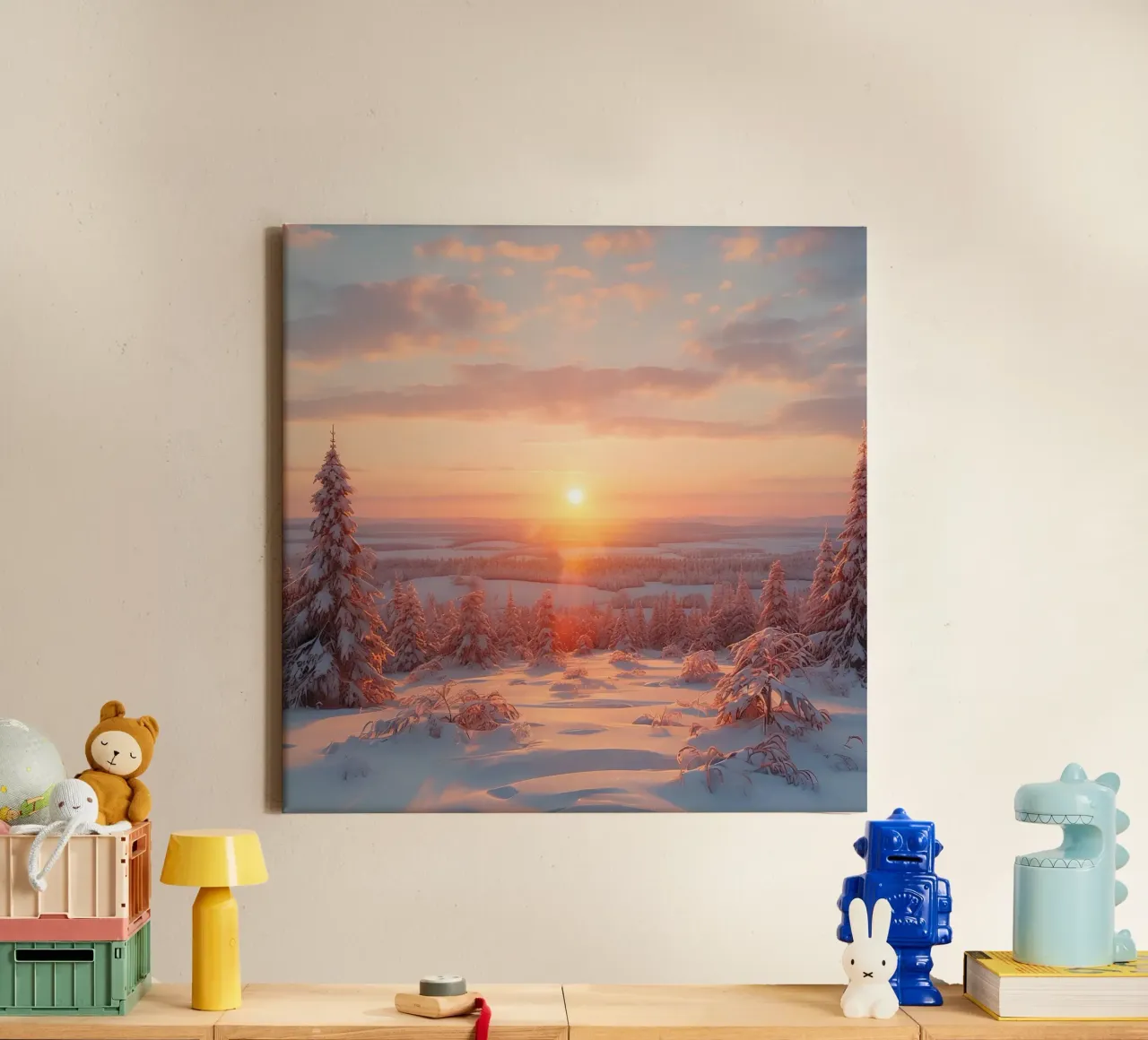 Orizzonte d'oro tela con Cornice a cassetta da PhotoVibe Decor