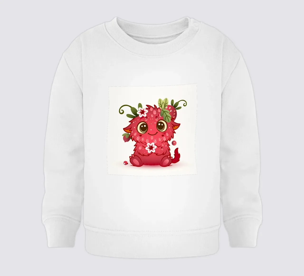 Simpatico mostro con design a lamponi felpa neonato da namosh