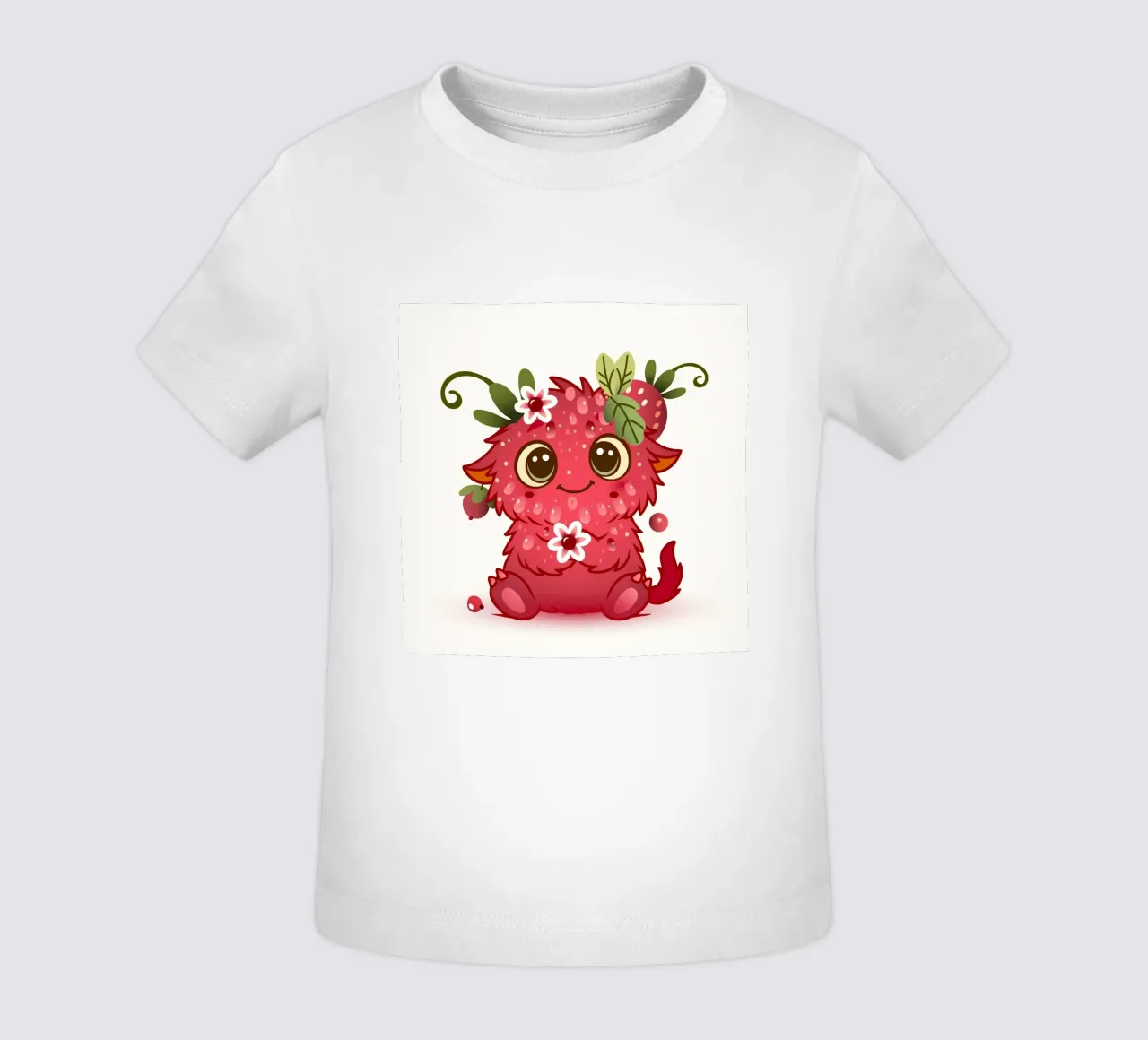 Simpatico mostro con design a lamponi maglietta neonato da namosh