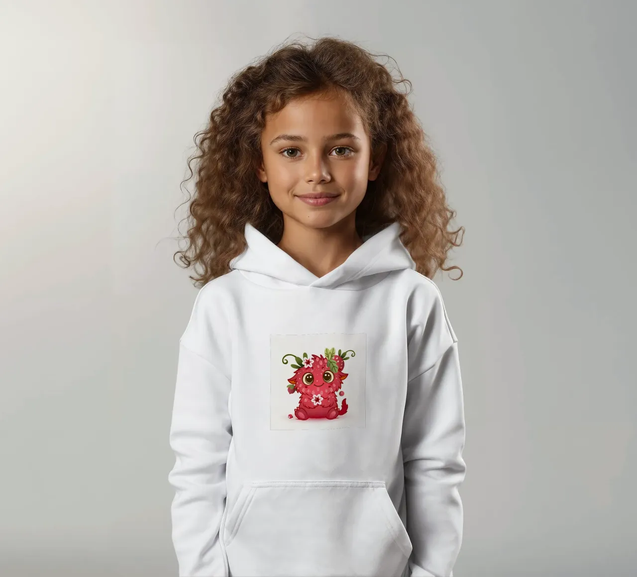 Simpatico mostro con design a lamponi felpa bambino con cappuccio da namosh