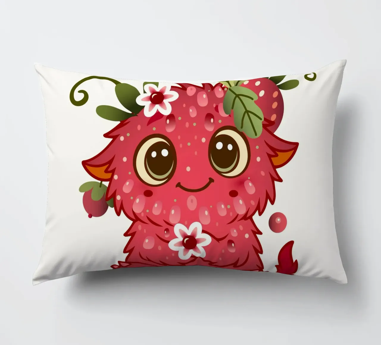 Simpatico mostro con design a lamponi cuscino da namosh