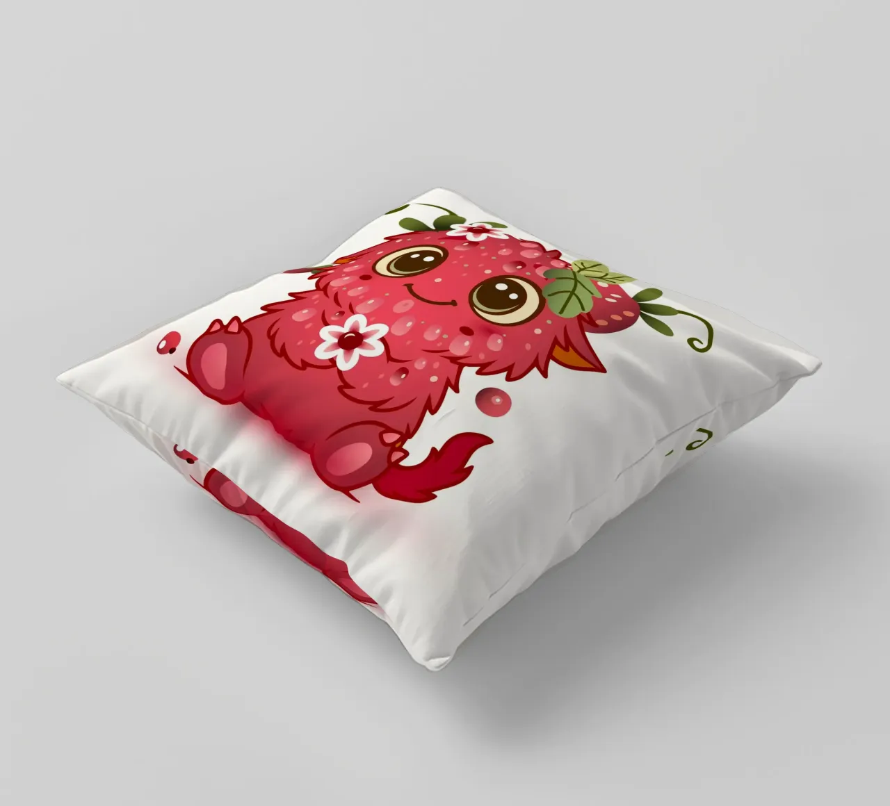 Simpatico mostro con design a lamponi cuscino da namosh