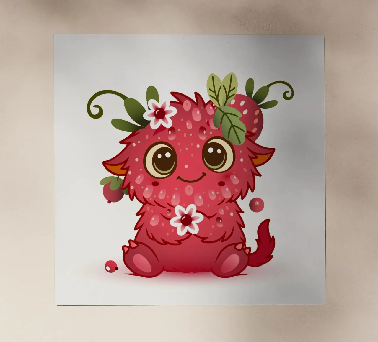 Simpatico mostro con design a lamponi pellicola backlit da namosh