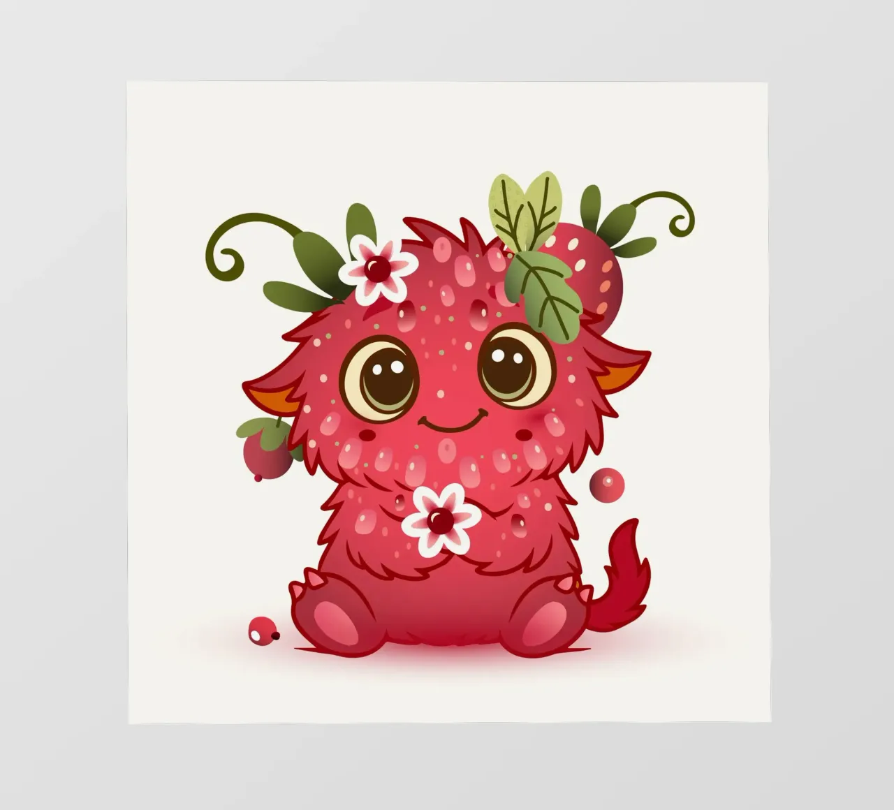 Simpatico mostro con design a lamponi pellicola backlit da namosh