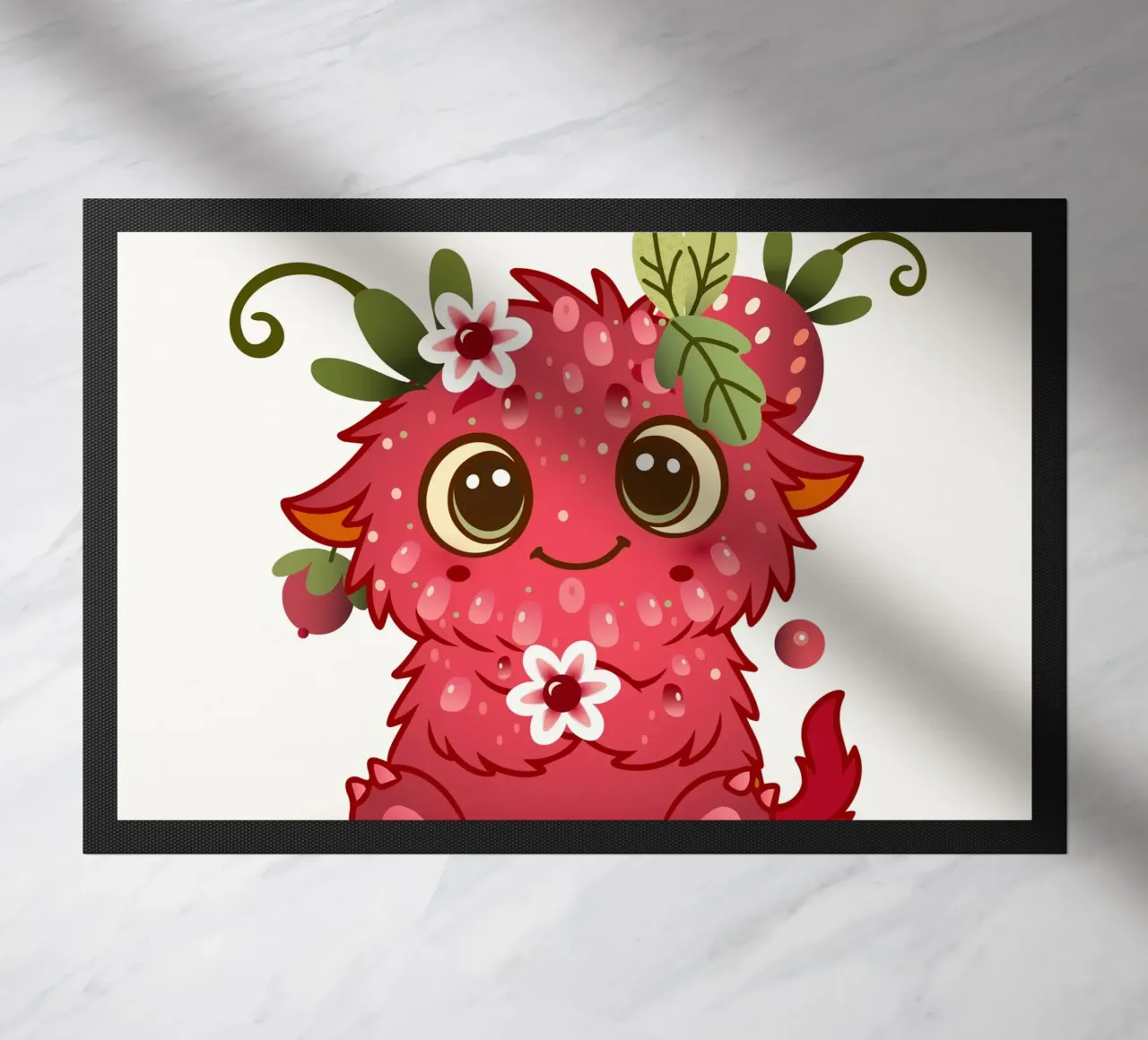 Simpatico mostro con design a lamponi zerbino da namosh