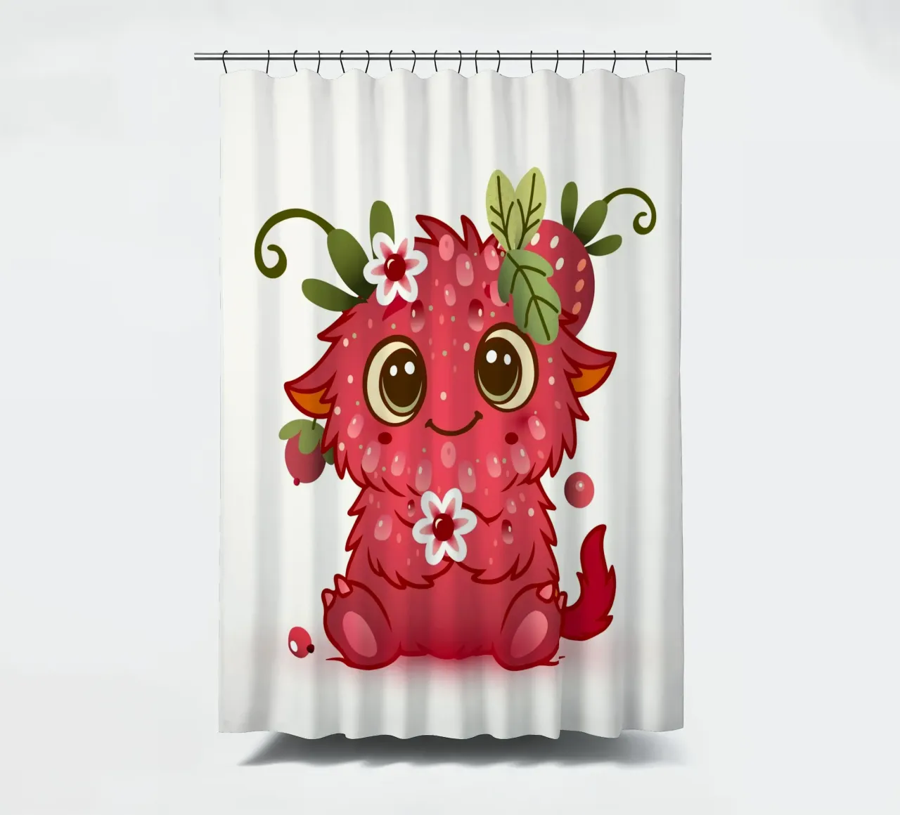 Simpatico mostro con design a lamponi tenda da doccia da namosh
