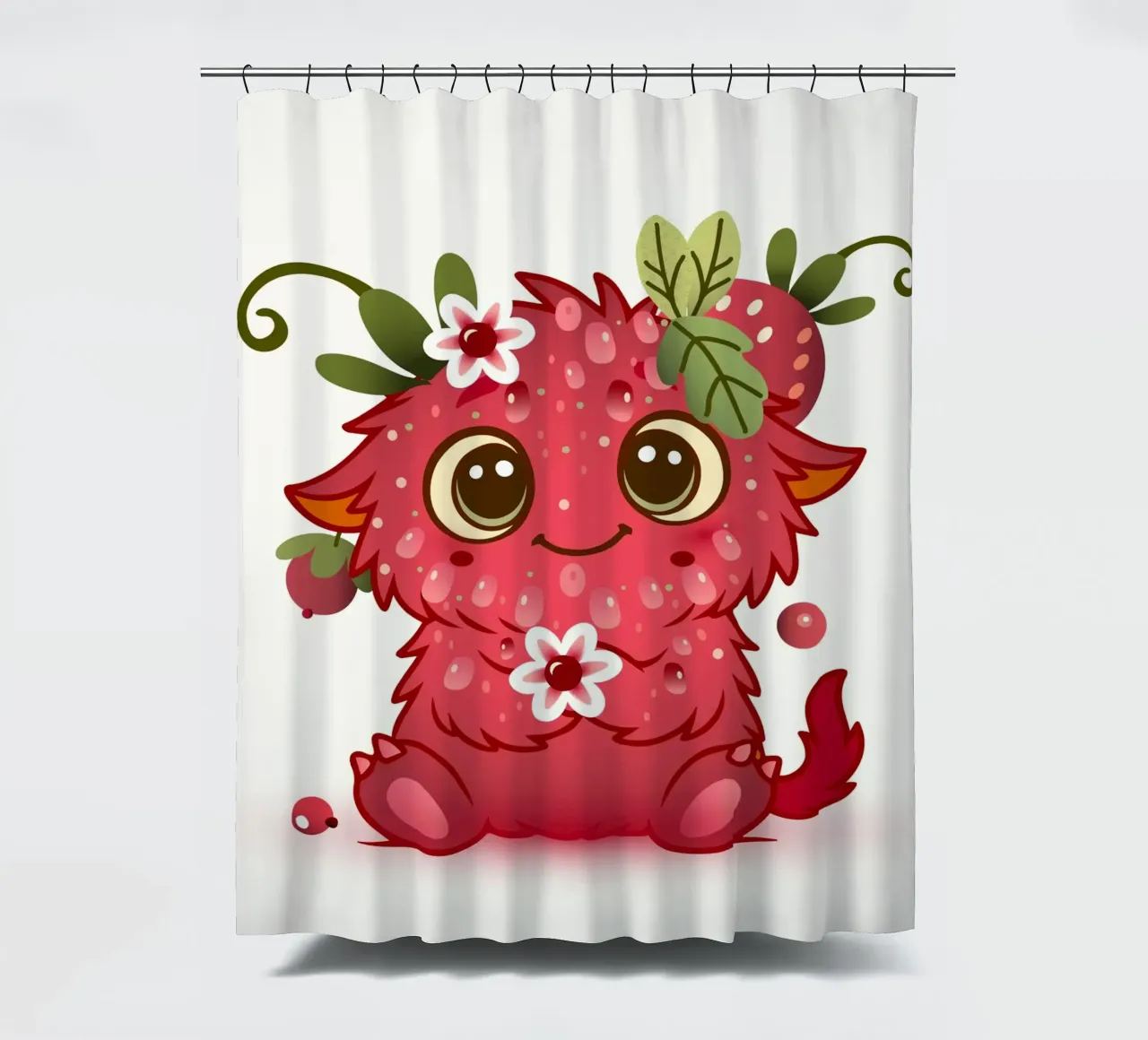 Simpatico mostro con design a lamponi tenda da doccia da namosh