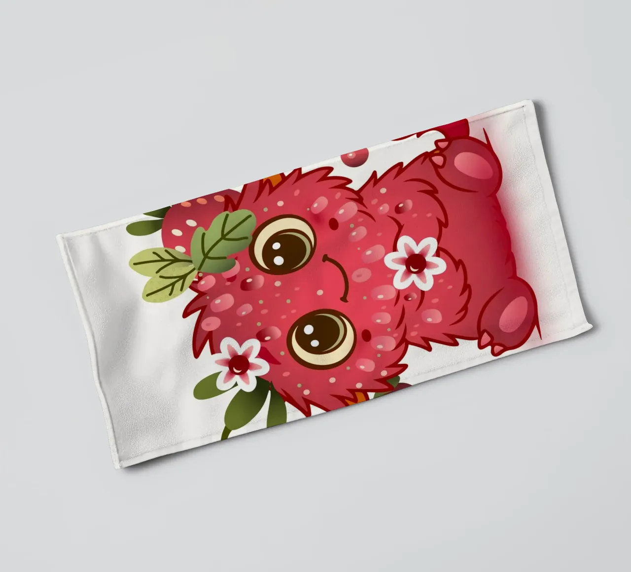 Simpatico mostro con design a lamponi asciugamano da bagno da namosh