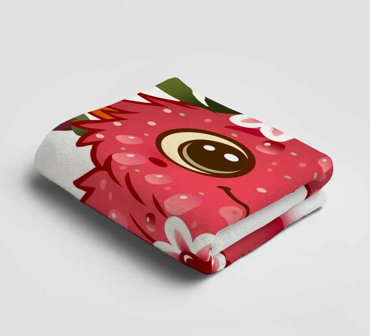 Simpatico mostro con design a lamponi asciugamano da bagno da namosh