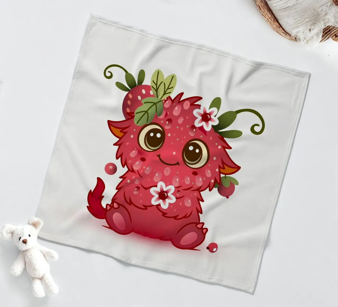 Simpatico mostro con design a lamponi coperta in pile da namosh