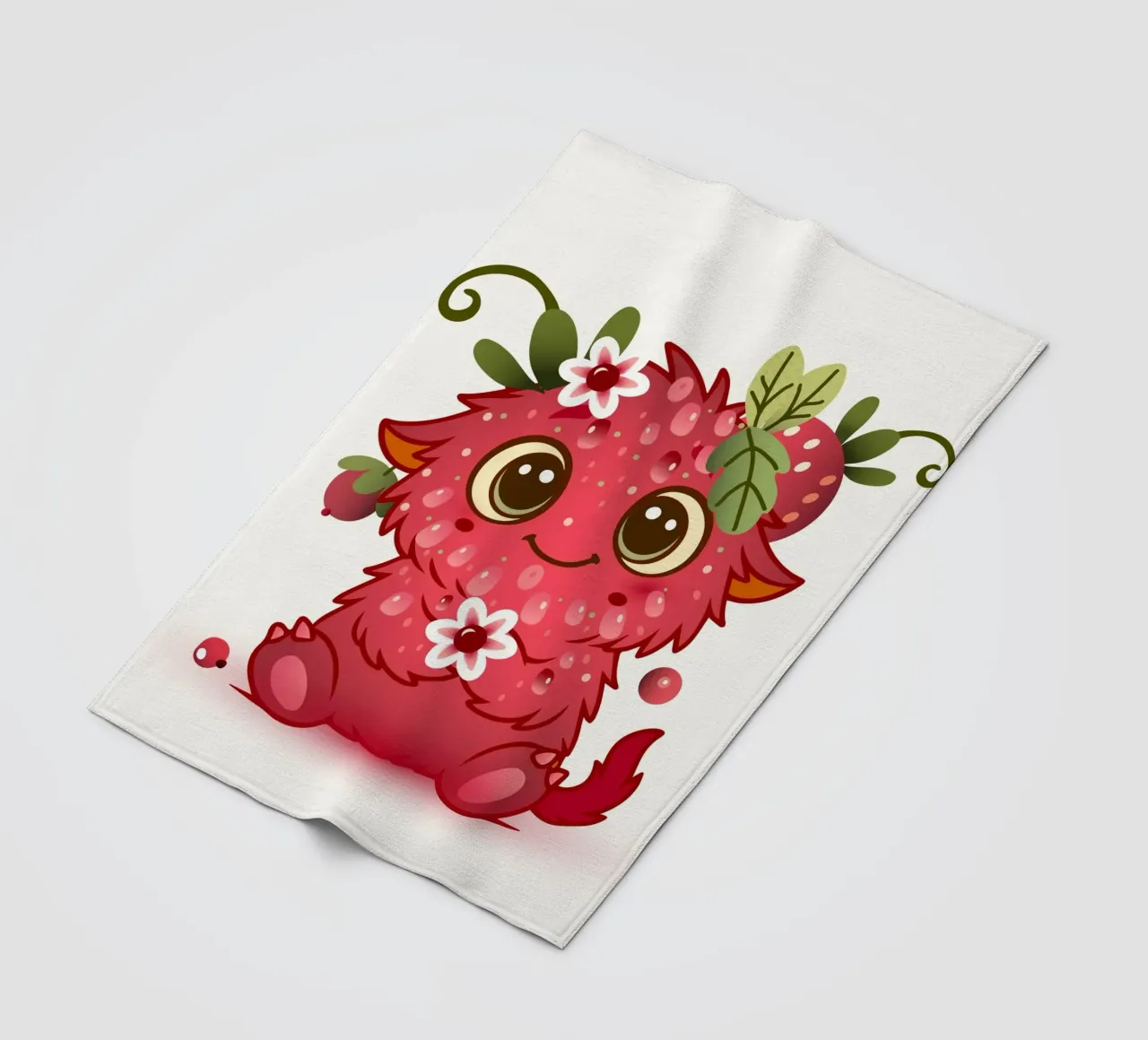 Simpatico mostro con design a lamponi coperta in pile da namosh