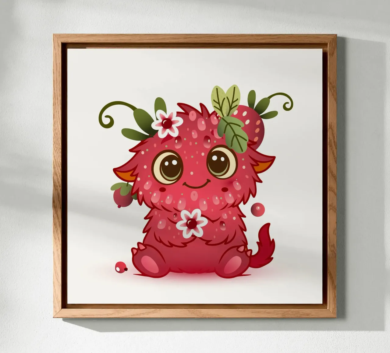 Simpatico mostro con design a lamponi alluminio dibond da namosh