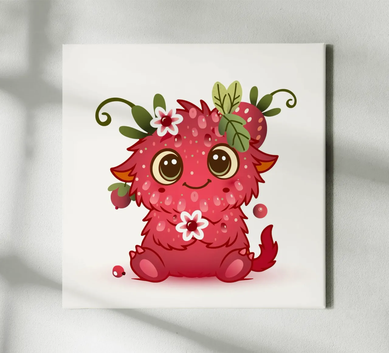 Simpatico mostro con design a lamponi tela da namosh