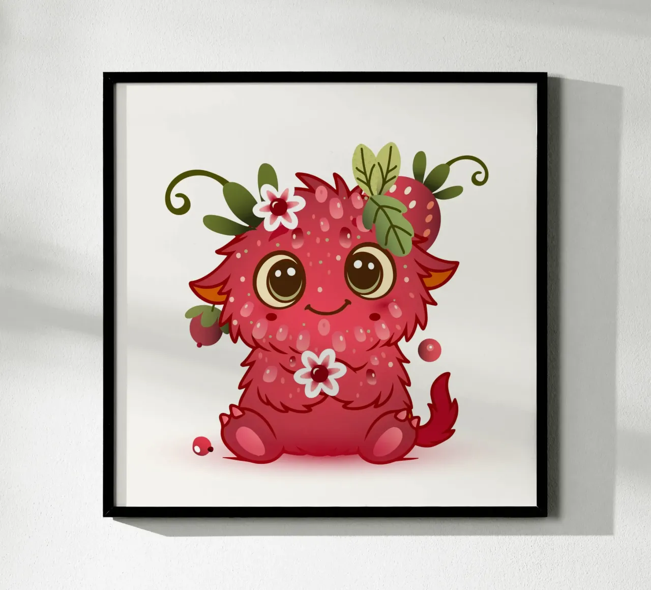 Simpatico mostro con design a lamponi carta hahnemühle da namosh