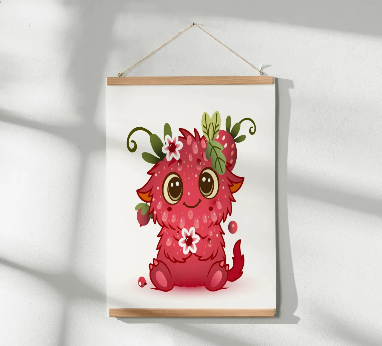 Simpatico mostro con design a lamponi carta hahnemรผhle da namosh