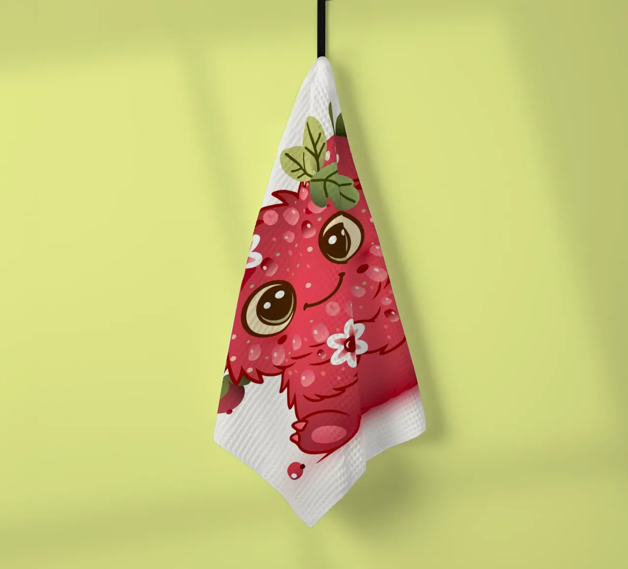 Simpatico mostro con design a lamponi canovaccio da cucina da namosh