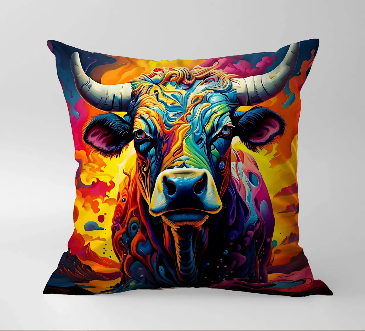 Mucca, stile_toro_J_1 cuscino da Tierisch bunt by LK