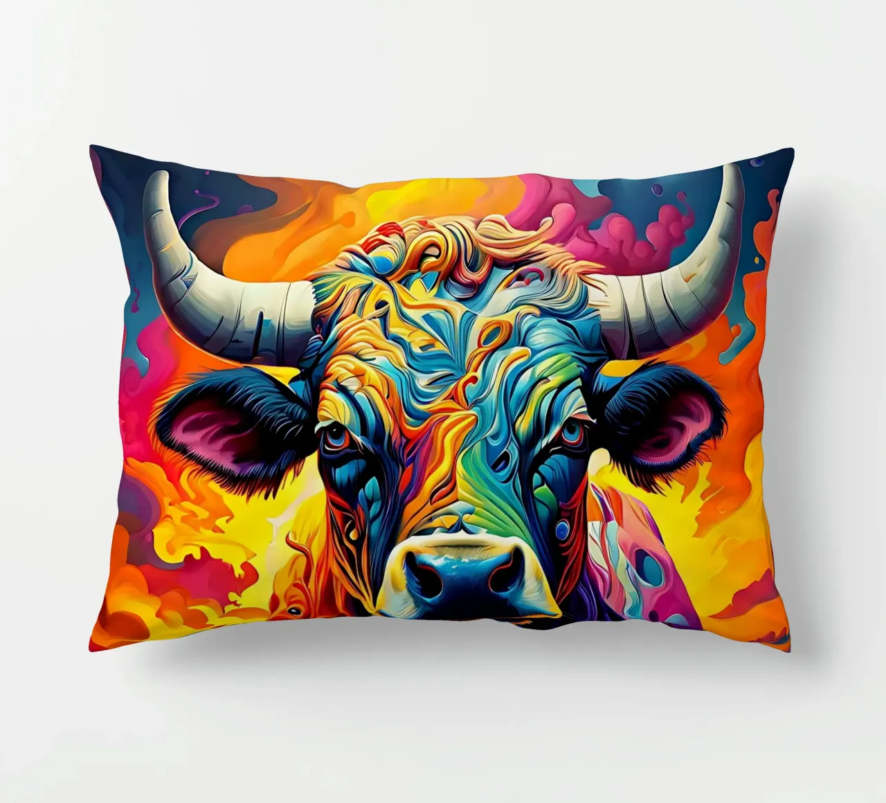 Mucca, stile_toro_J_1 cuscino da Tierisch bunt by LK