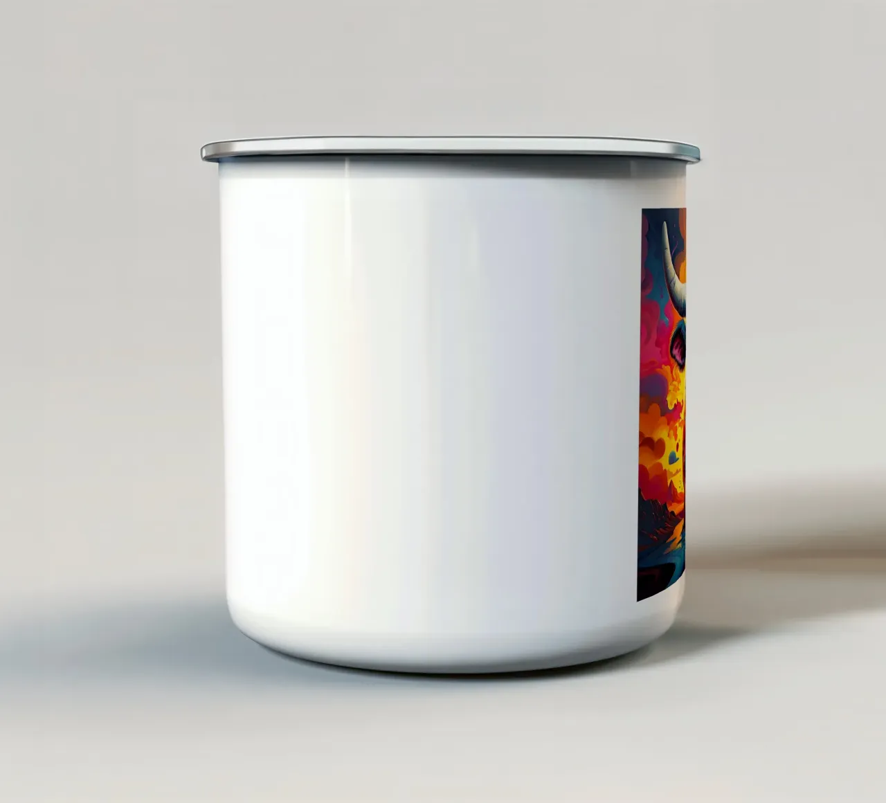 Mucca, stile_toro_J_1 tazza in smalto da Tierisch bunt by LK
