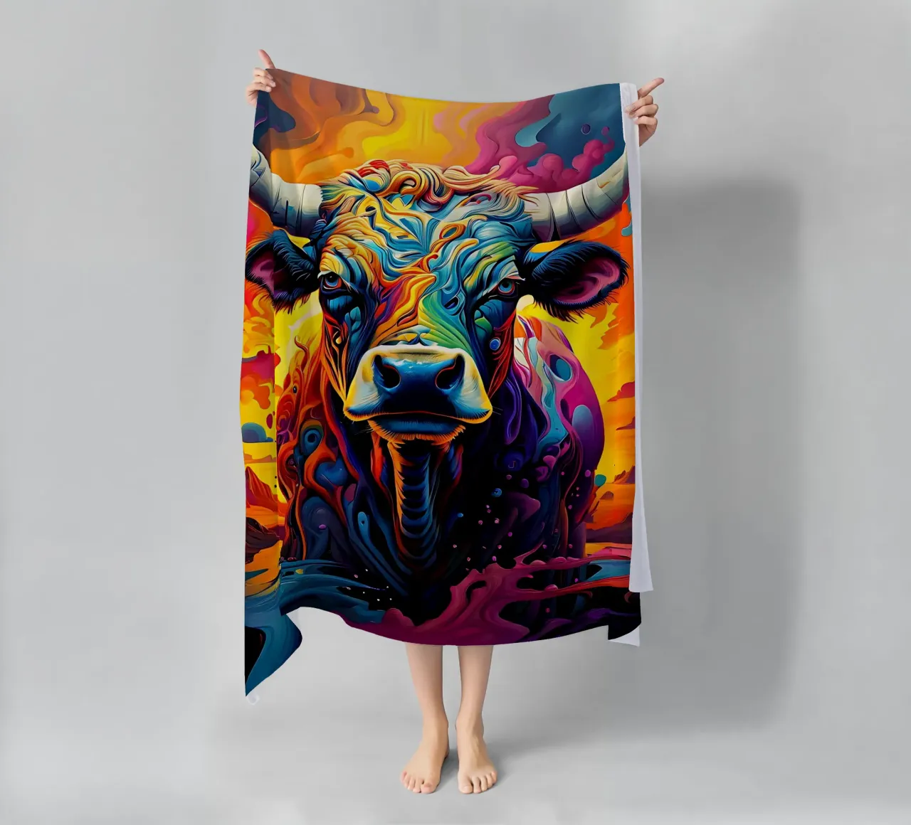 Mucca, stile_toro_J_1 telo mare da Tierisch bunt by LK
